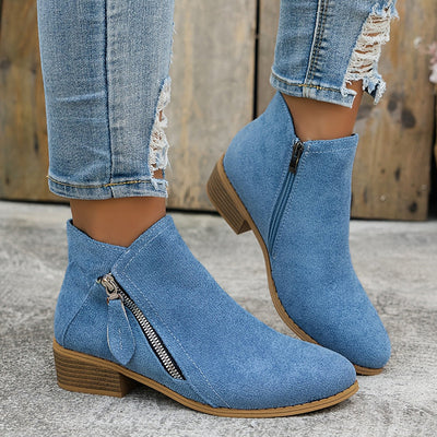 VINA – Orthopädische Lederstiefeletten Mit Reißverschluss