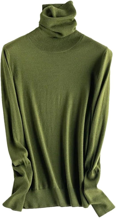 Evelyn – Luxuriöser olivgrüner Strickpullover