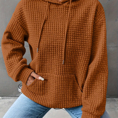 Léana™ | Texturiertes Kapuzen-Sweatshirt mit langen Ärmeln