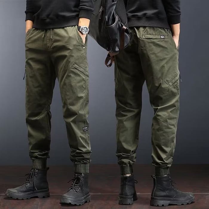 Onyx | Retro Multi-Pocket Freizeithosen