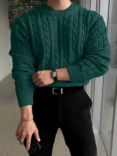 Mergim – Lässiger Strickpullover Mit Langen Ärmeln