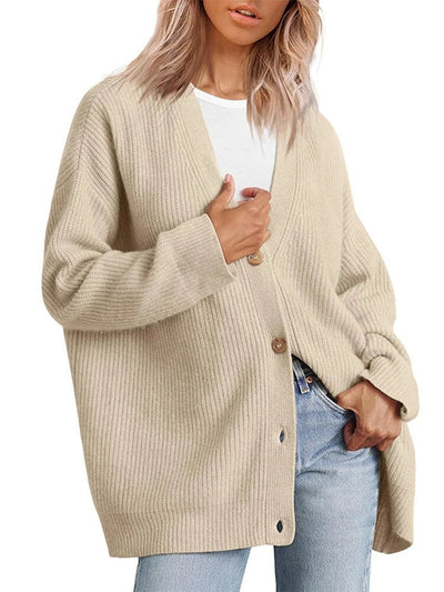 Lucy - Kaschmir-Strickjacke mit V-Ausschnitt