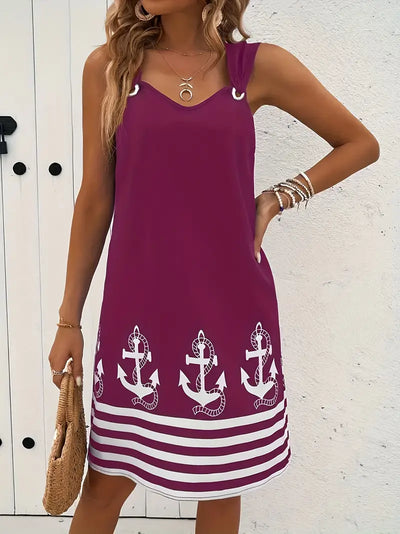 BERNA - ÄRMELLOSES KLEID MIT BREITEN TRÄGERN