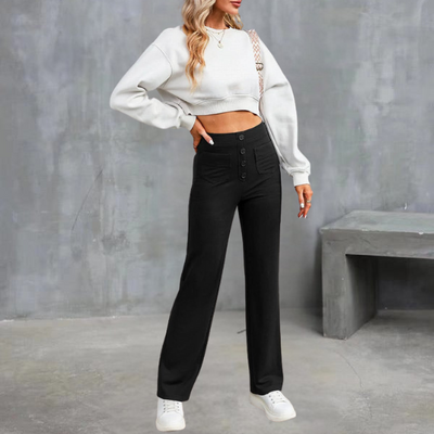 UNNA - ELASTISCHE FREIZEITHOSE MIT HOHEM BUND