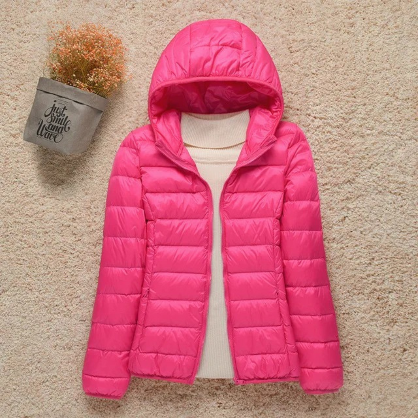 Sarah - Gewattete Jacke mit Kapuze