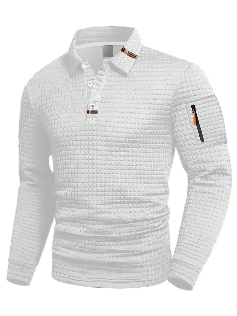 Ephraim – Strukturiertes Poloshirt Mit Ärmeltasche