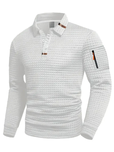 Ephraim – Strukturiertes Poloshirt Mit Ärmeltasche