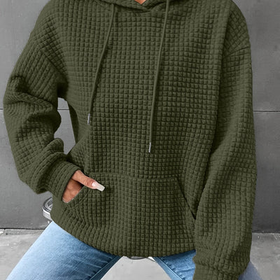 Léana™ | Texturiertes Kapuzen-Sweatshirt mit langen Ärmeln