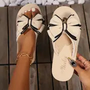 Camila - Damen-Schleifenknoten-Dekor Flip Flops