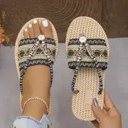 Aurora | Elegante flache Sandalen im chinesischen Ethnostil für Frauen