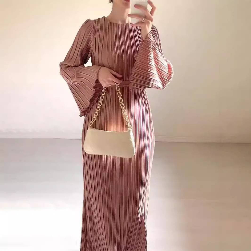 BABETTE - LANGES PLISSEE-KLEID