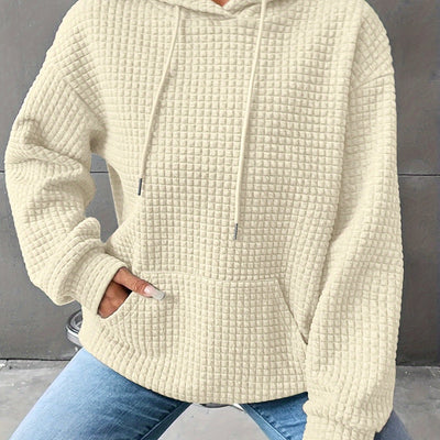 Léana™ | Texturiertes Kapuzen-Sweatshirt mit langen Ärmeln