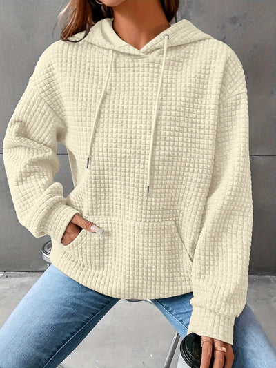Léana™ | Texturiertes Kapuzen-Sweatshirt mit langen Ärmeln