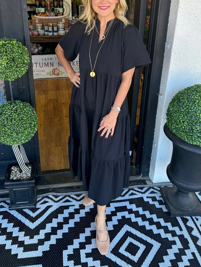 MARJOEIN - MIDIKLEID MIT KURZEN ÄRMELN