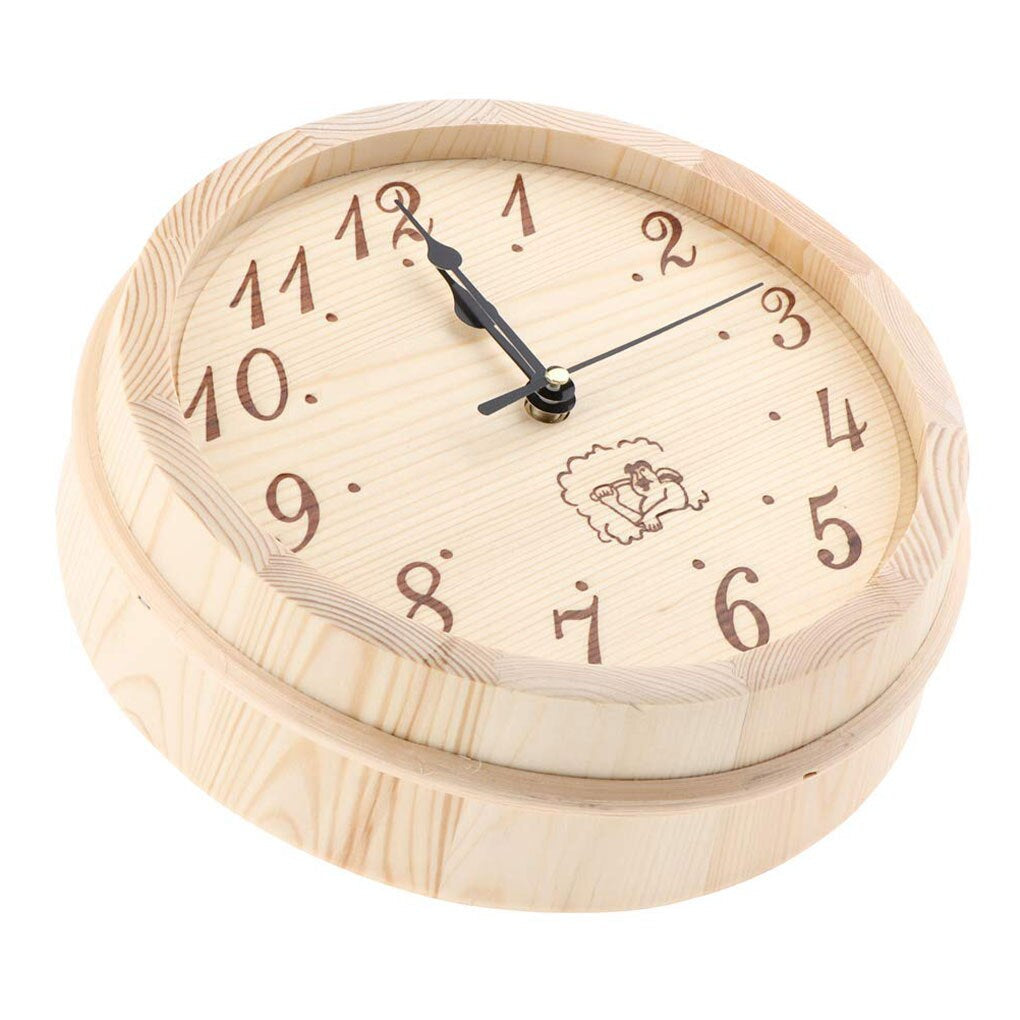 NordicHush Stille Holz Wanduhr