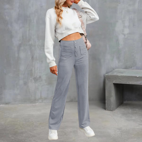 UNNA - ELASTISCHE FREIZEITHOSE MIT HOHEM BUND