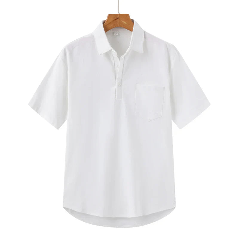 Casablanca - Leinen Polo - Weiß