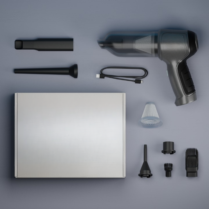 DualFlow Staubsauger – Tragbarer 2-in-1 Staubsauger- und Luftkompressionssystem