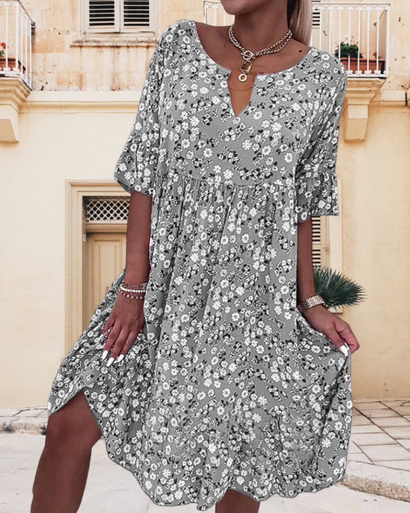 Kayleigh | Midikleid mit Blumenmuster