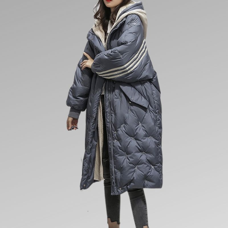 Lange warme Jacke für Frauen
