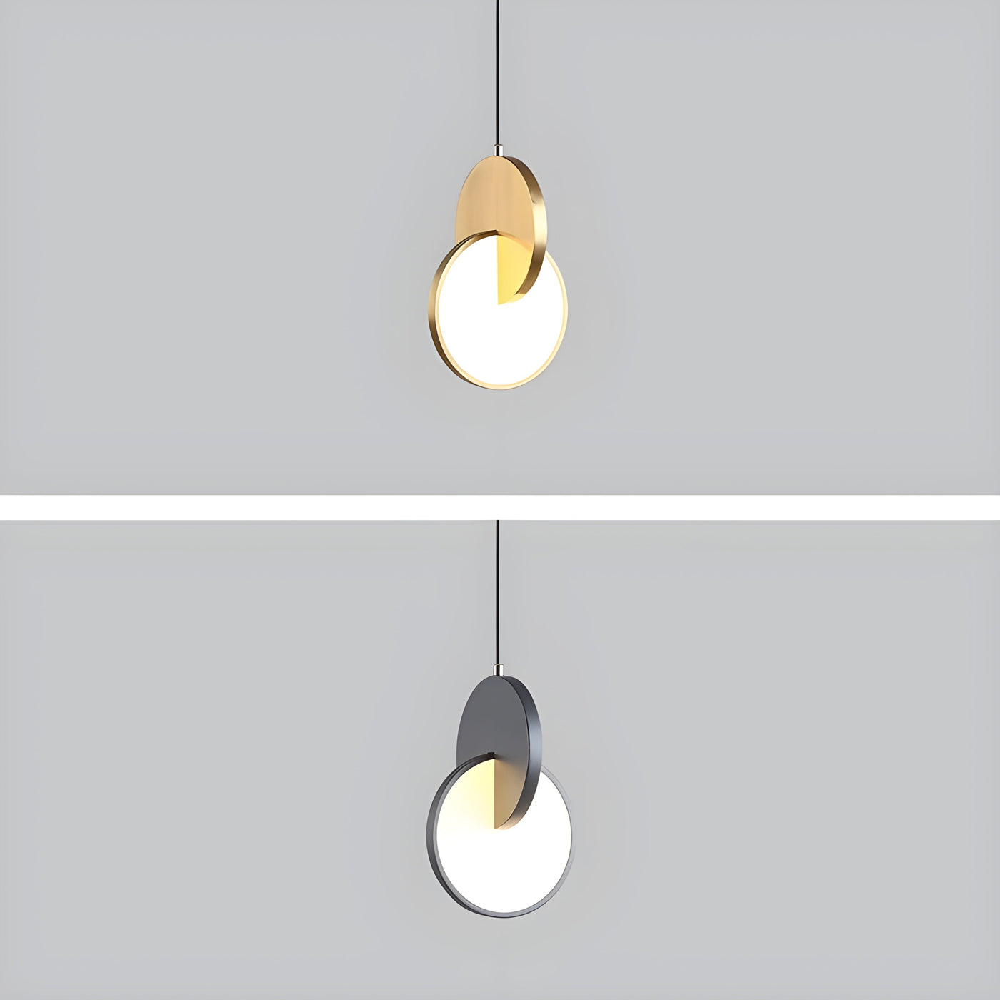 NordicGlow – Moderne skandinavische LED-Pendellampe mit rundem Rahmen und warmem Glühen