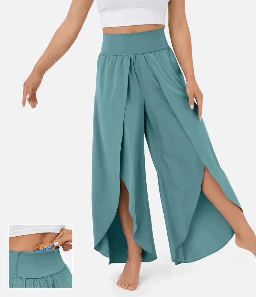 SummerBreeze - Hochtaillierte Palazzo Hose