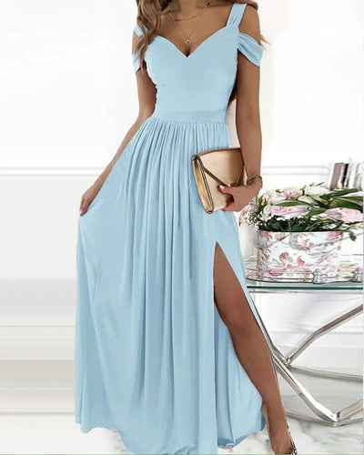 Amanda - Maxikleid mit Blumenfalten