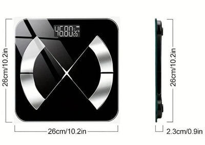 FitTrack LED Intelligente Körperfettwaage mit drahtloser App-Synchronisierung