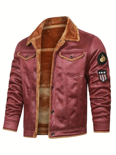 Frederik – Lässige Polyesterjacke Mit Kunstfellfutter
