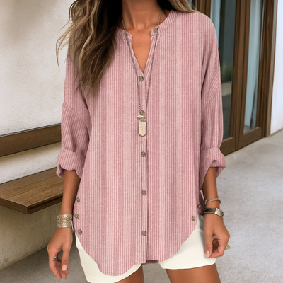 Lydia™ | Elegante gestreifte Leinenbluse
