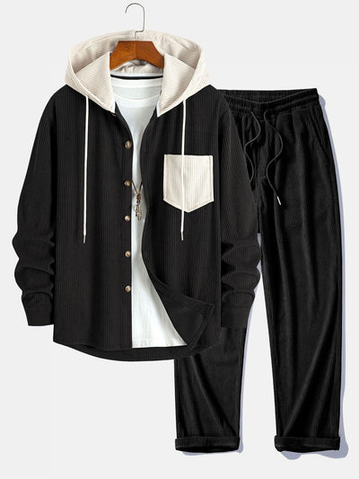 Cadmus – Set Aus Kapuzen Hemd Und Hose Aus Cord