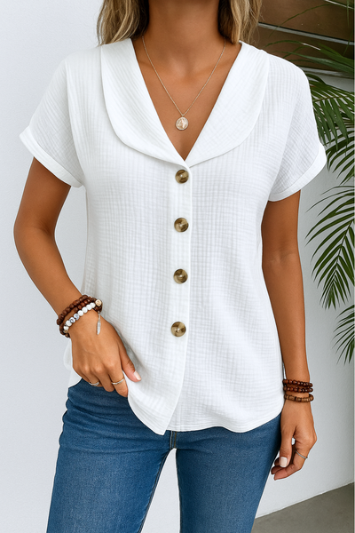 Marijke™ | Bluse mit Kragen und Knöpfen