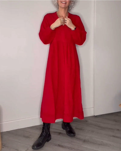 Tina - Elegantes langes Taschenkleid