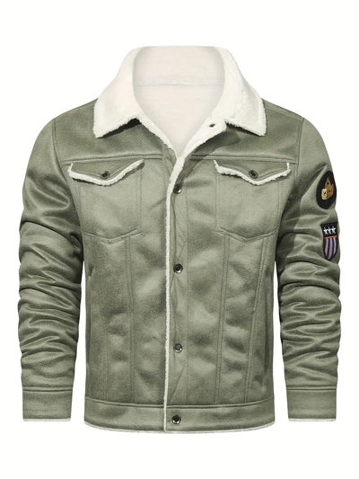 Frederik – Lässige Polyesterjacke Mit Kunstfellfutter