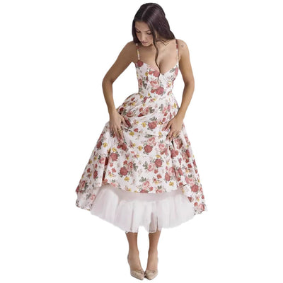 Isabelle - Fließendes französisches Netzkleid