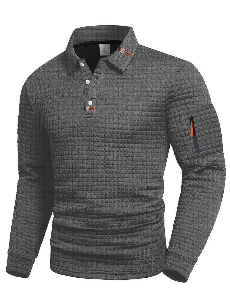 Ephraim – Strukturiertes Poloshirt Mit Ärmeltasche