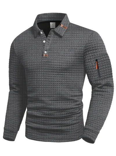 Ephraim – Strukturiertes Poloshirt Mit Ärmeltasche