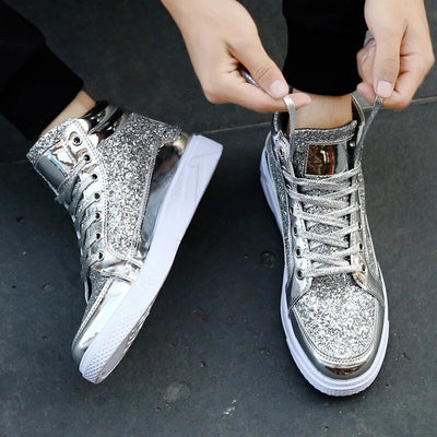 Jami | Glänzende glitzernde High-Top-Sneakers für Männer