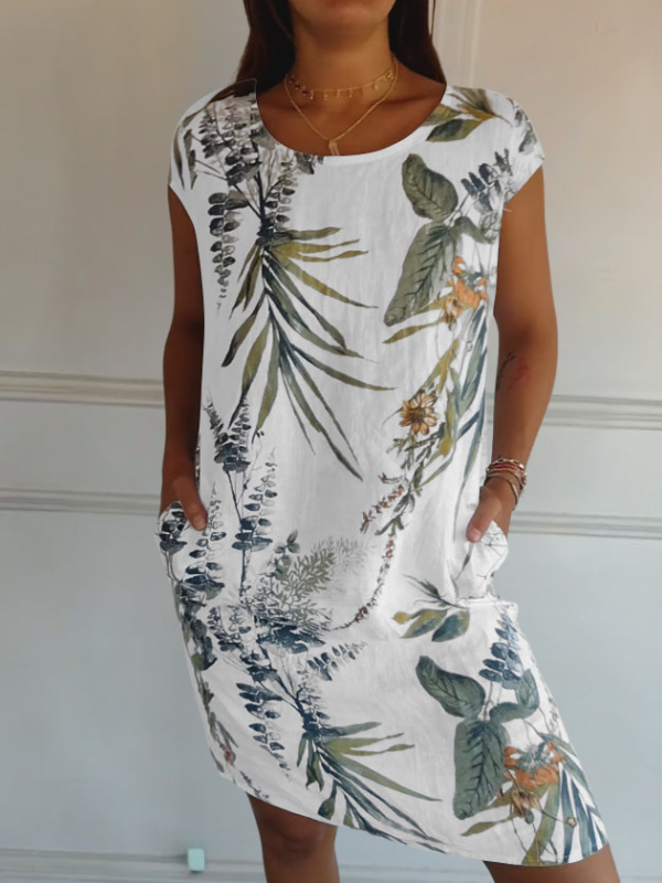 CINDY - GERADES KLEID MIT PRINT