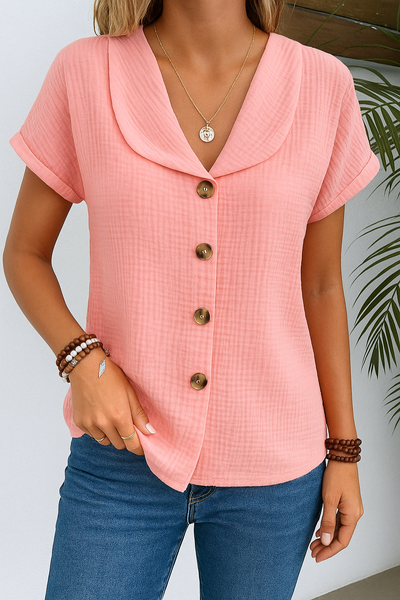 Marijke™ | Bluse mit Kragen und Knöpfen