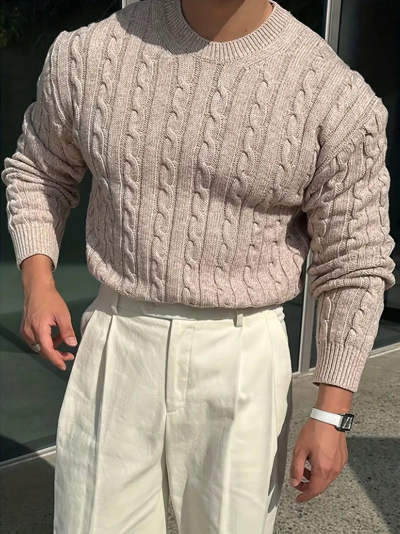 Mergim – Lässiger Strickpullover Mit Langen Ärmeln