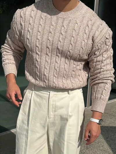 Mergim – Lässiger Strickpullover Mit Langen Ärmeln