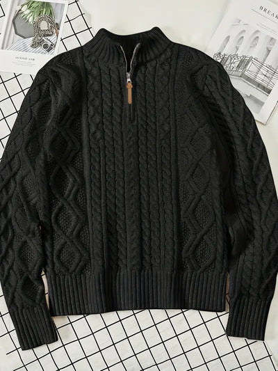 Rabada – Strickpullover Mit Halbem Reißverschluss Und Stehkragen