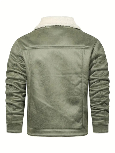 Frederik – Lässige Polyesterjacke Mit Kunstfellfutter