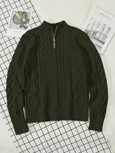 Rabada – Strickpullover Mit Halbem Reißverschluss Und Stehkragen