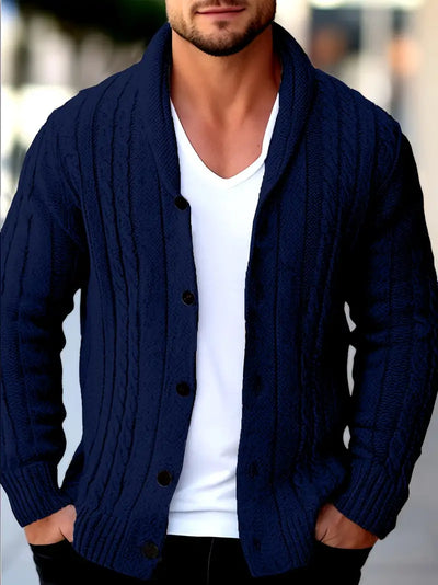 Hatem - Lässiger Strickcardigan Mit Langen Ärmeln