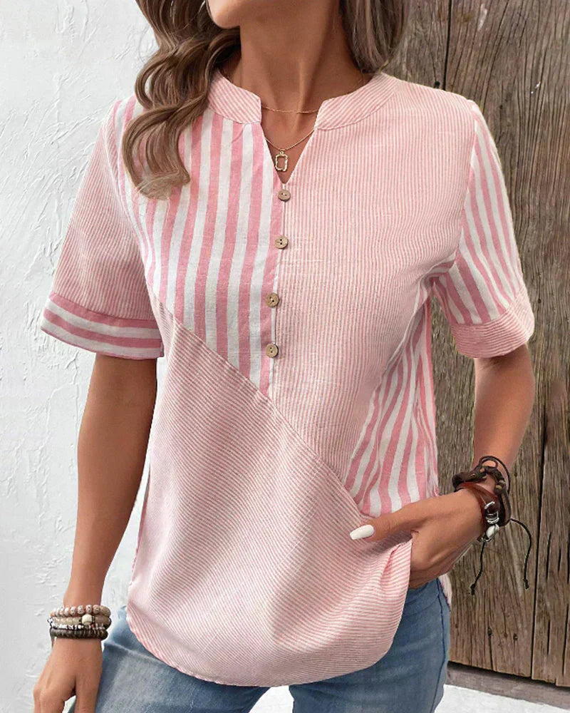 Frederique™ | Elegante gestreifte Bluse