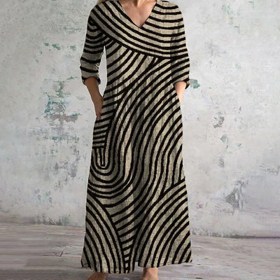 Angela™ | Gestreiftes Vintage-Kleid