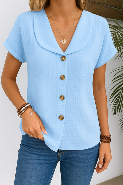 Marijke™ | Bluse mit Kragen und Knöpfen