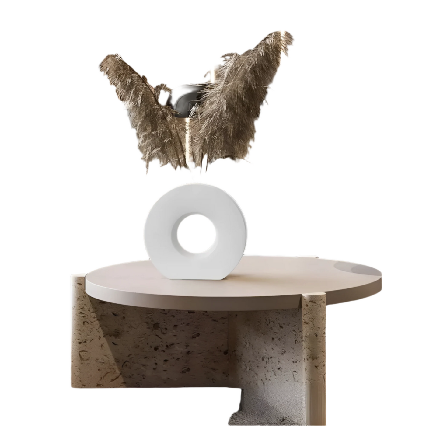 DecoraForm skulptierte Keramische Akzentvase – Moderner Handgefertigter Blickfang